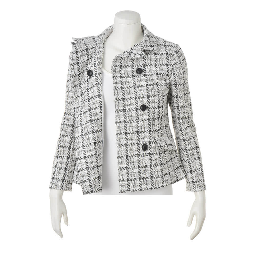 ジャージーチェック柄 ツイードジャケット 通販 - ディノス