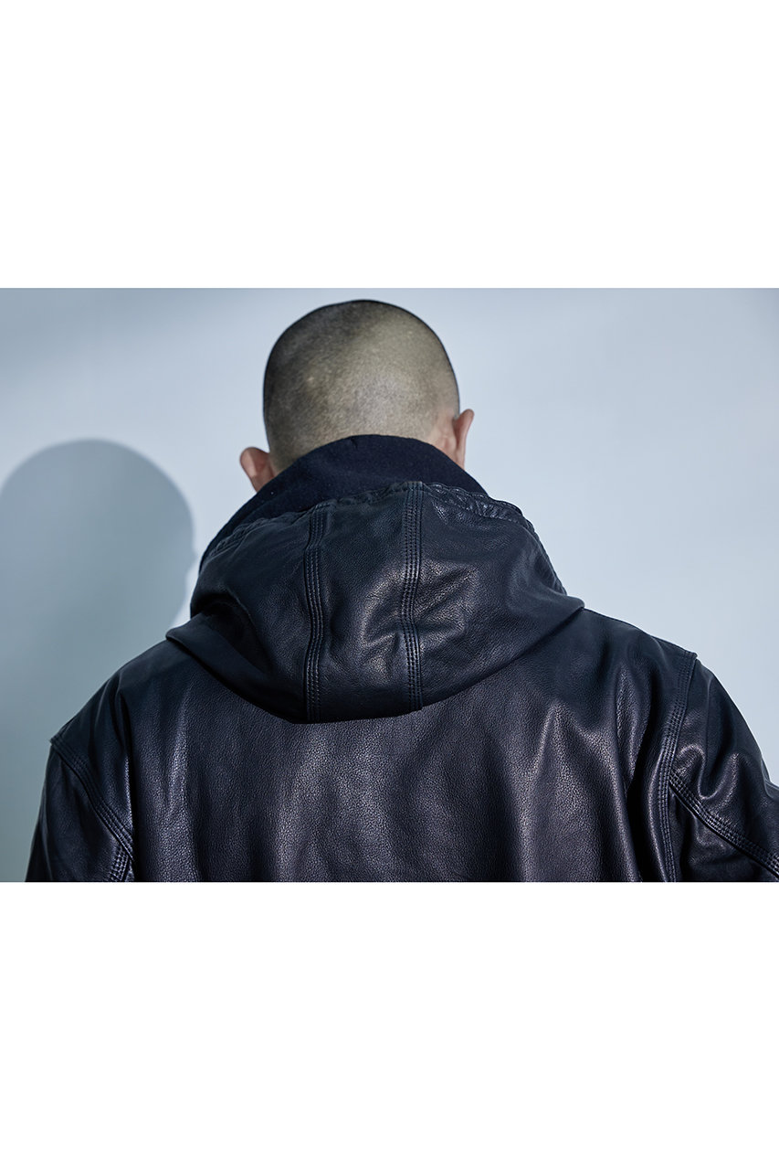 sisii(シシ)｜【受注生産】【UNISEX】レザー パーカージャケット