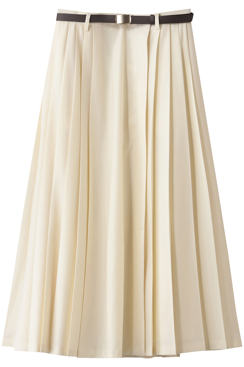 ebure(エブール)｜ウールポプリン サイドプリーツラップライクスカート