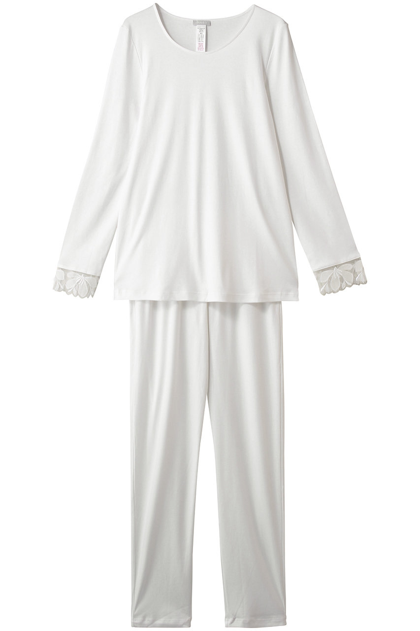HANRO(ハンロ)｜パジャマ/ホワイト の通販｜ELLESHOP・(エル・ショップ
