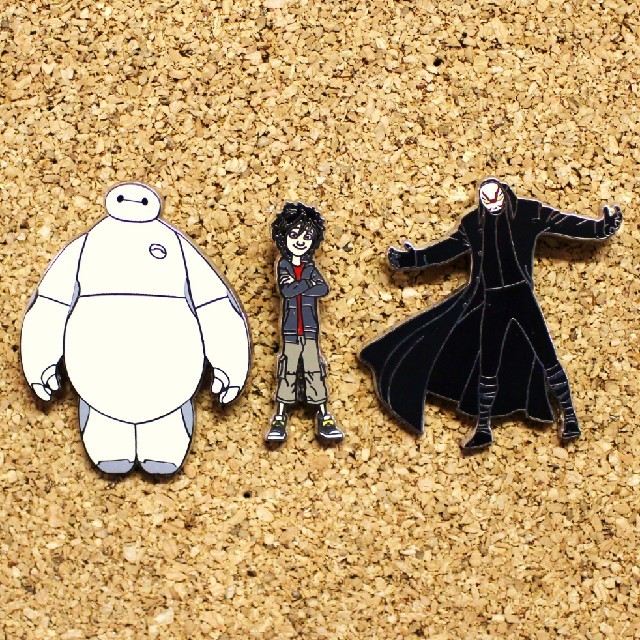 Disney - 【日本未発売】 ③ ベイマックス ヒロ 悪者 ピンバッジ