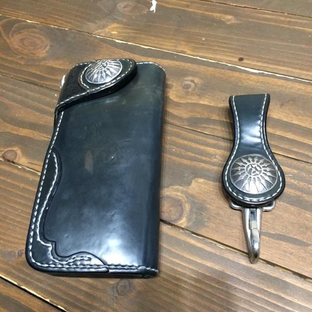 ビーズ屋公ちゃん。コードバンウォレット 本藍染の通販 by ゆう's shop