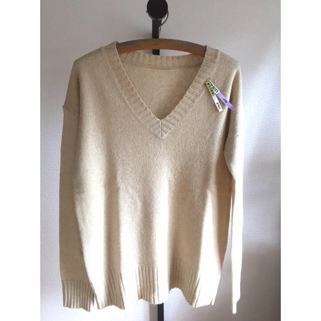 L'Appartement】 V/N Basic KNIT ベージュ