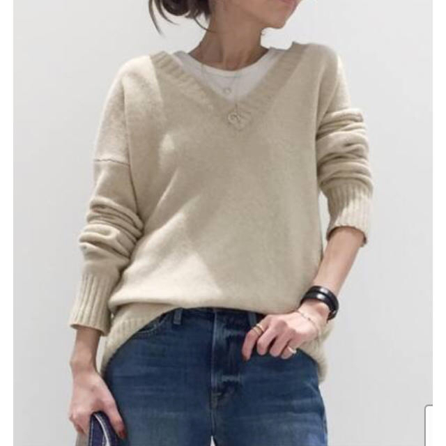 L'Appartement】 V/N Basic KNIT ベージュ