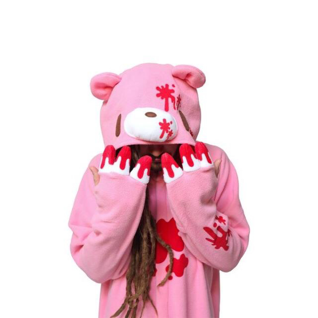 新品 フリース グルーミー ピンク 爪付き 大人サイズ 着ぐるみ 正規
