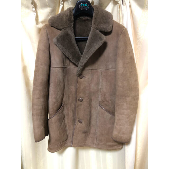 リアルムートン ムートン 羊革 シープスキン ランチコート レザー