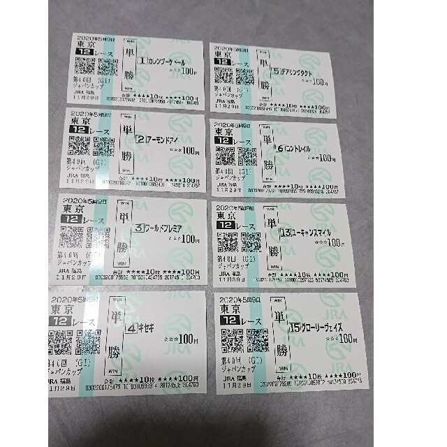 2020年 ジャパンC記念馬券の通販 by たーけ's shop｜ラクマ