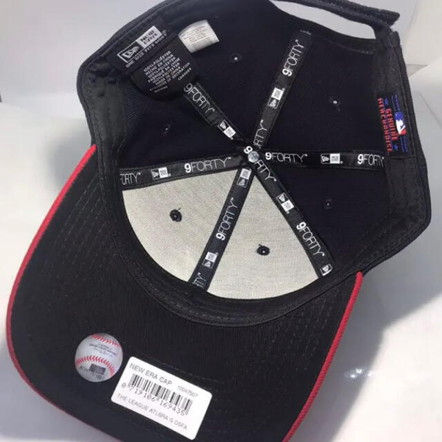 NEW ERA - ニューエラ キャップ ネイビー アトランタ ブレーブス 赤