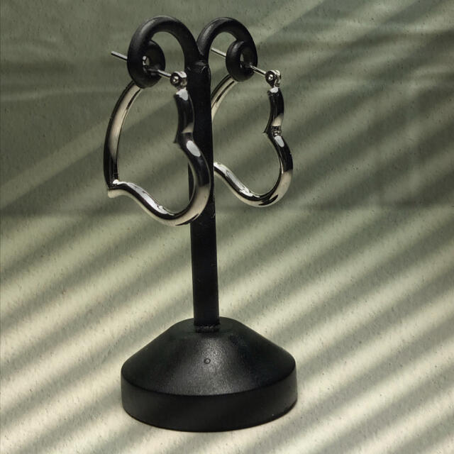 ピアス k14WG ハートフープピアス 1ペア 18金 18k K18 ピアス 14金