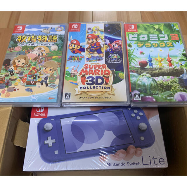 Nintendo Nintendo Switch lite ブルー ソフト3本セット Switch Lite