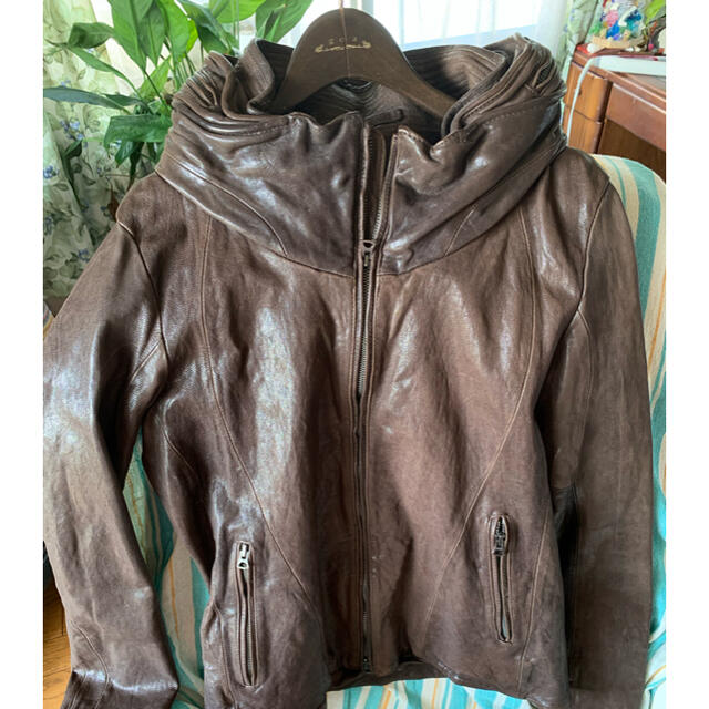 goa - goa ビックフードレザージャケットの通販 by あけみs shop｜ゴア