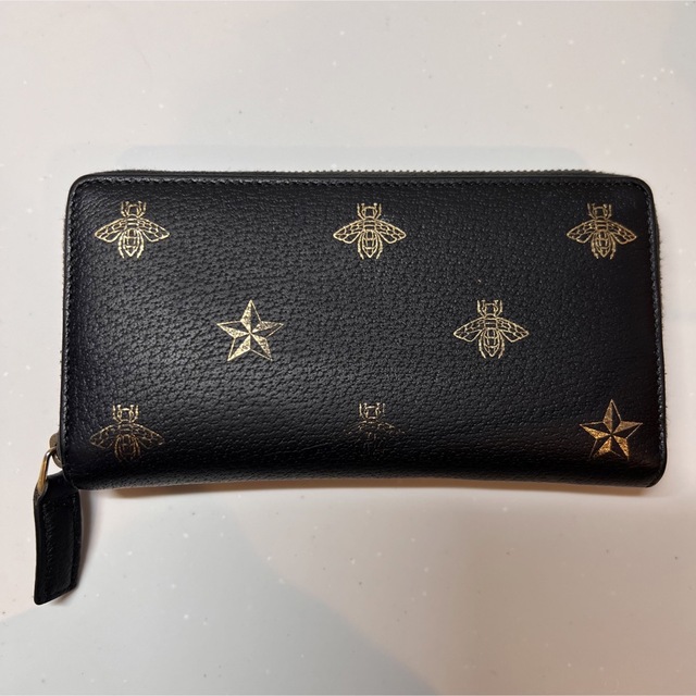 GUCCI - GUCCI ラウンドファスナー 長財布 星 蜂の通販 by きき's shop