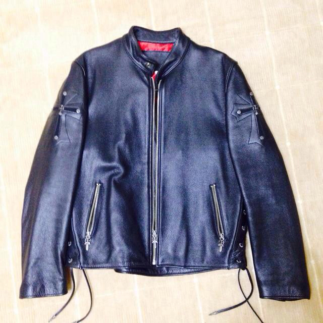 クロムハーツ風☆レザーJK☆の通販 by majo's shop｜ラクマ