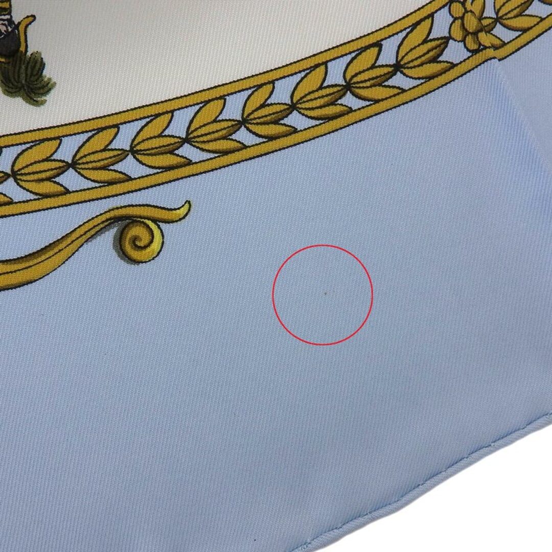 HERMES - エルメス HERMES スカーフ カレ90 シルク ブルー ロンシャン