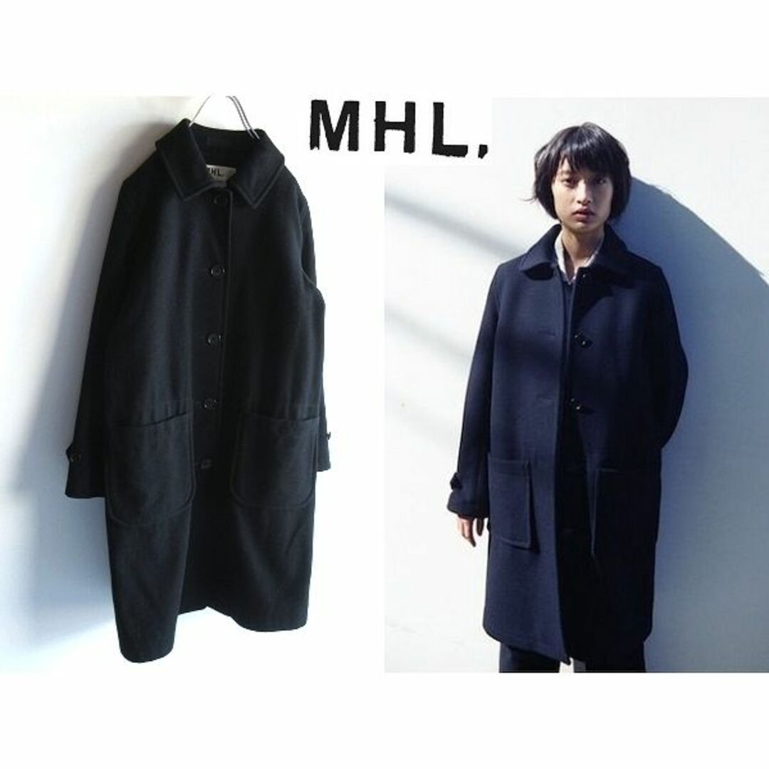 MHL. - MHL. マーガレットハウエル BASIC MELTON ステンカラーコートの