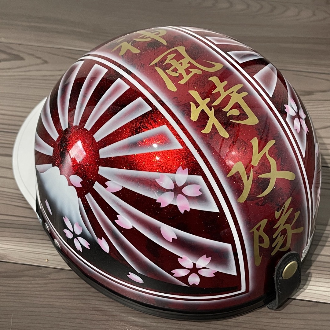 七色ラメ 富士日章 コルク半 ヘルメット 旧車會 暴走族の通販 by paint