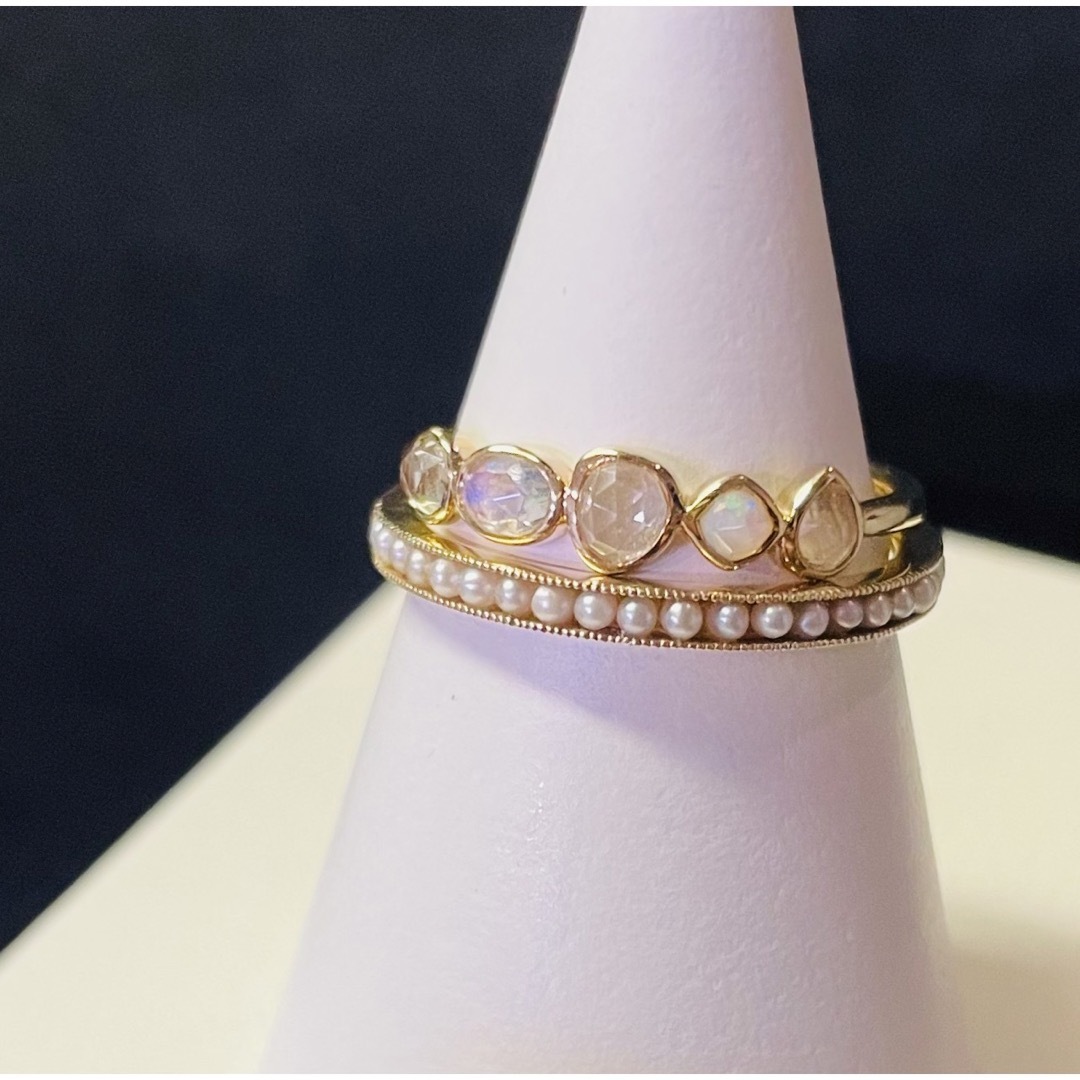 sowi - ◼️現行品◼️【sowi】K10YGパールハーフエタニティリング/#11