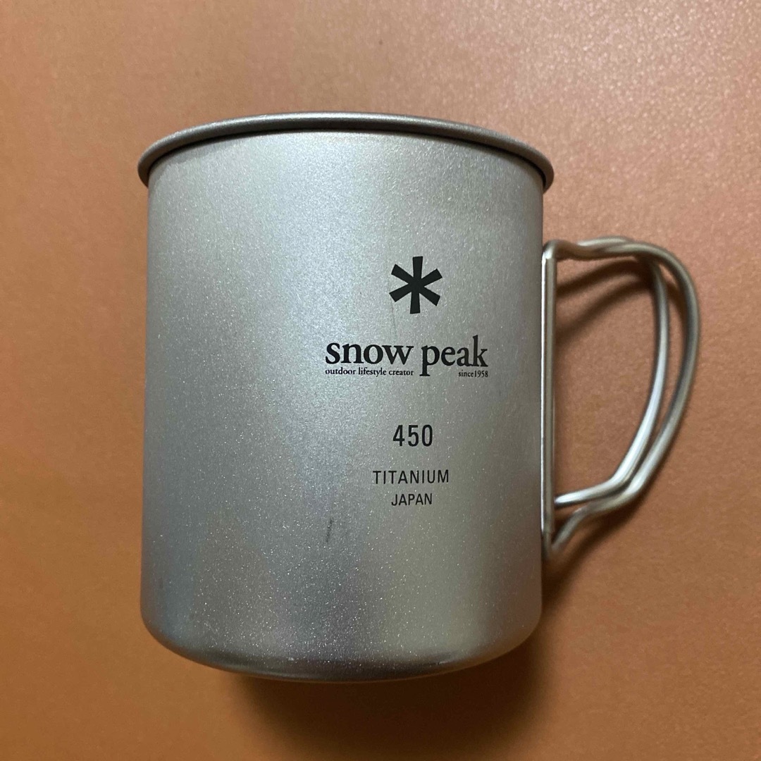 Snow Peak - スノーピーク チタンシングルマグ 450 蓋セットの通販 by