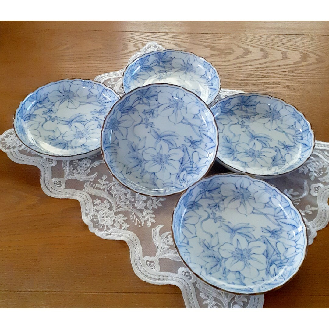 一点モノ‼️】最高級 青柿流皿 大皿 飾り皿 インテリア 和室 花模様 絵