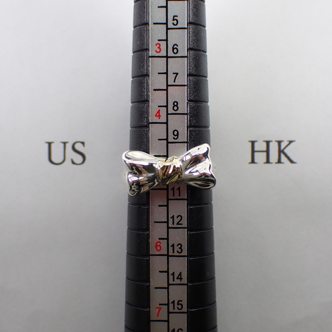 Tiffany & Co. - ティファニー 925/750 リボン コンビ リング 9号[g252