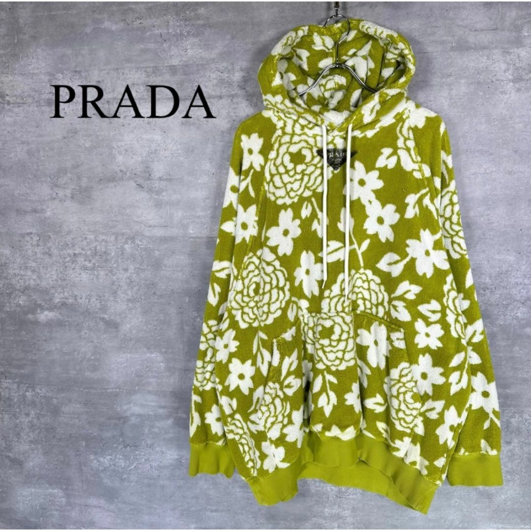 PRADA - 『PRADA』プラダ (XL) フローラル パイル生地 パーカーの通販