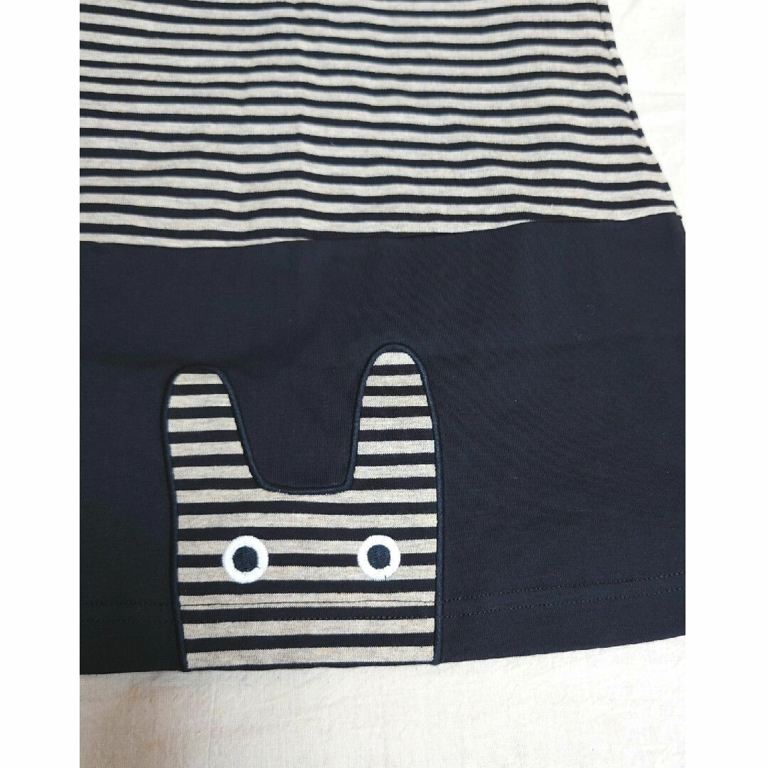 新品タグ付き マタノアツコ ルームウェア パジャマ ボーダー ブラック 3L