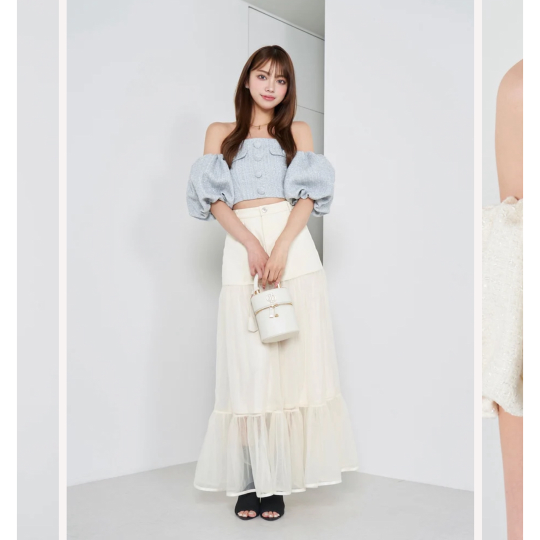 Darich - 新品タグ付き ダーリッチ パフスリーブオフショルツイード