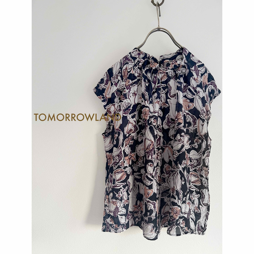 TOMORROWLAND - TOMORROWLAND コットンシルクフラワープリントブラウス