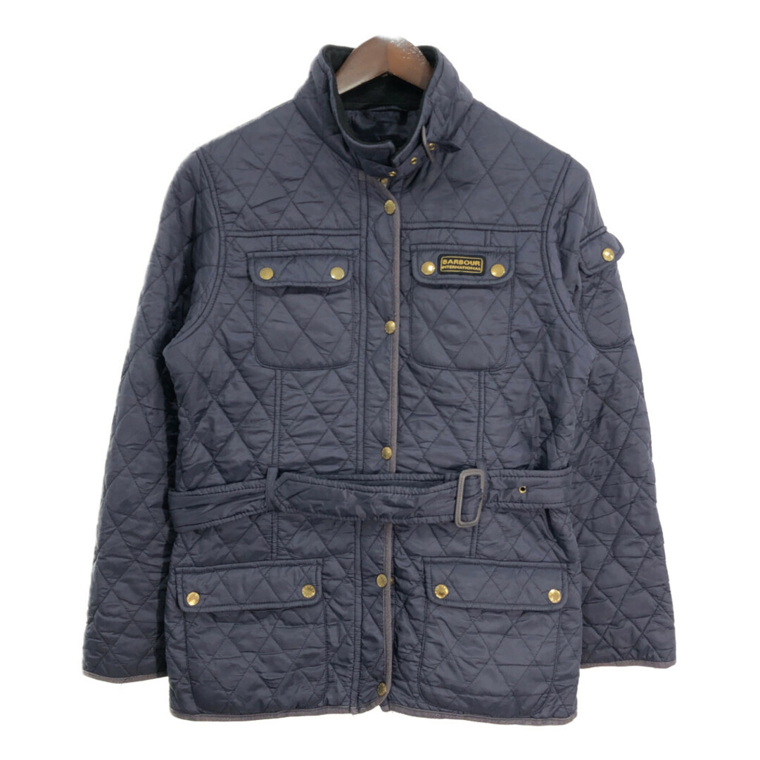 ニ*ー様 Barbour ビデイルレディースS ネイビー英国製Kids L(10