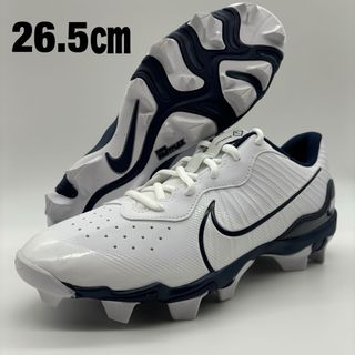 NIKE - NIKE 野球 スパイク ポイント ホワイト ネイビー 26.5㎝ 軽量