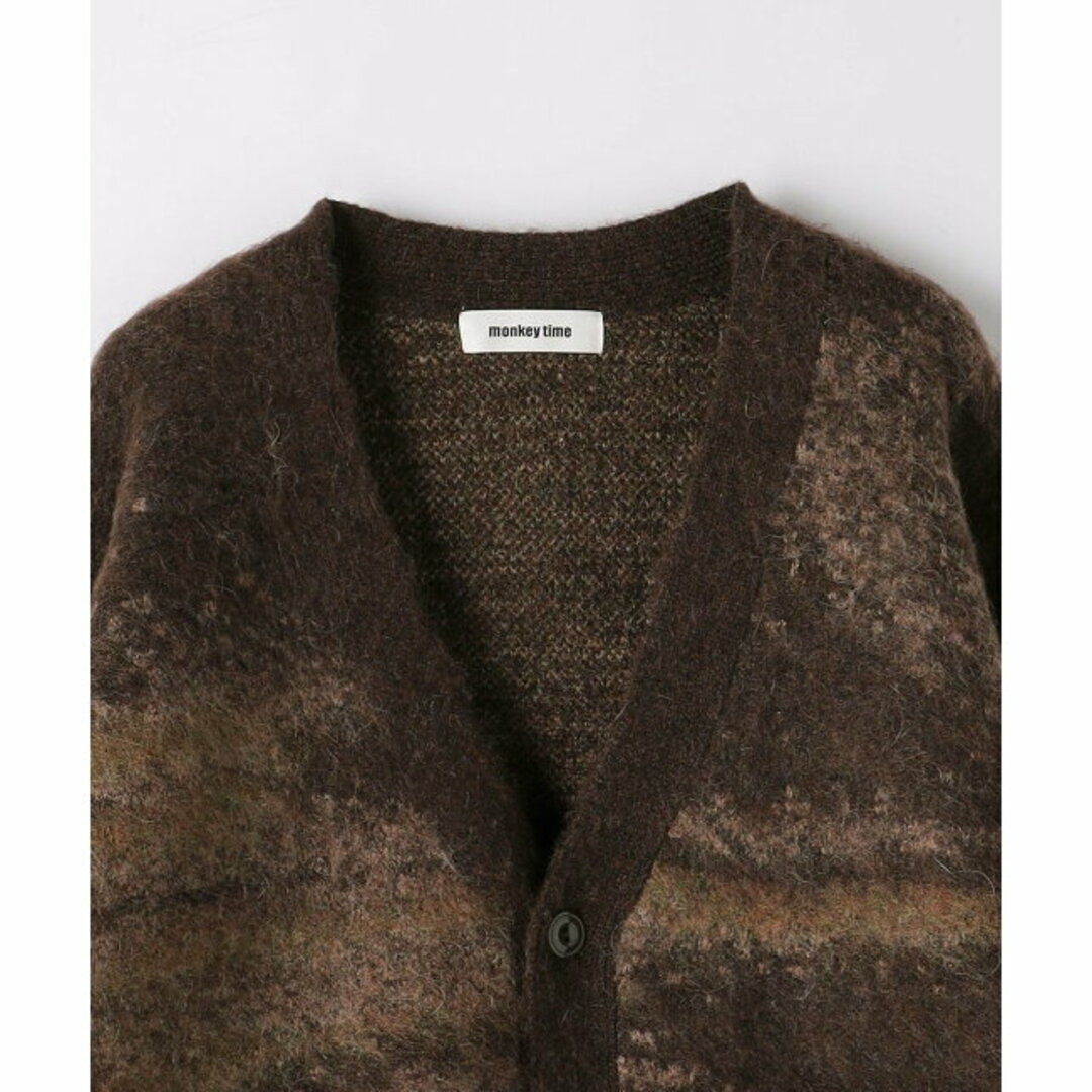 【美品】monkey time ジャカード ブラッシュド モヘヤ カーディガン MONKEY TIME（モンキータイム）の「＜monkey time＞ ジャカード