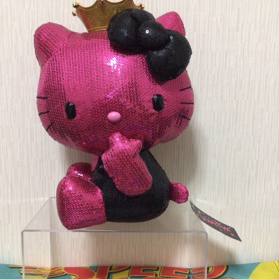 サンリオ - ハローキティ Vivitix ぬいぐるみ スパンコール ピンクの