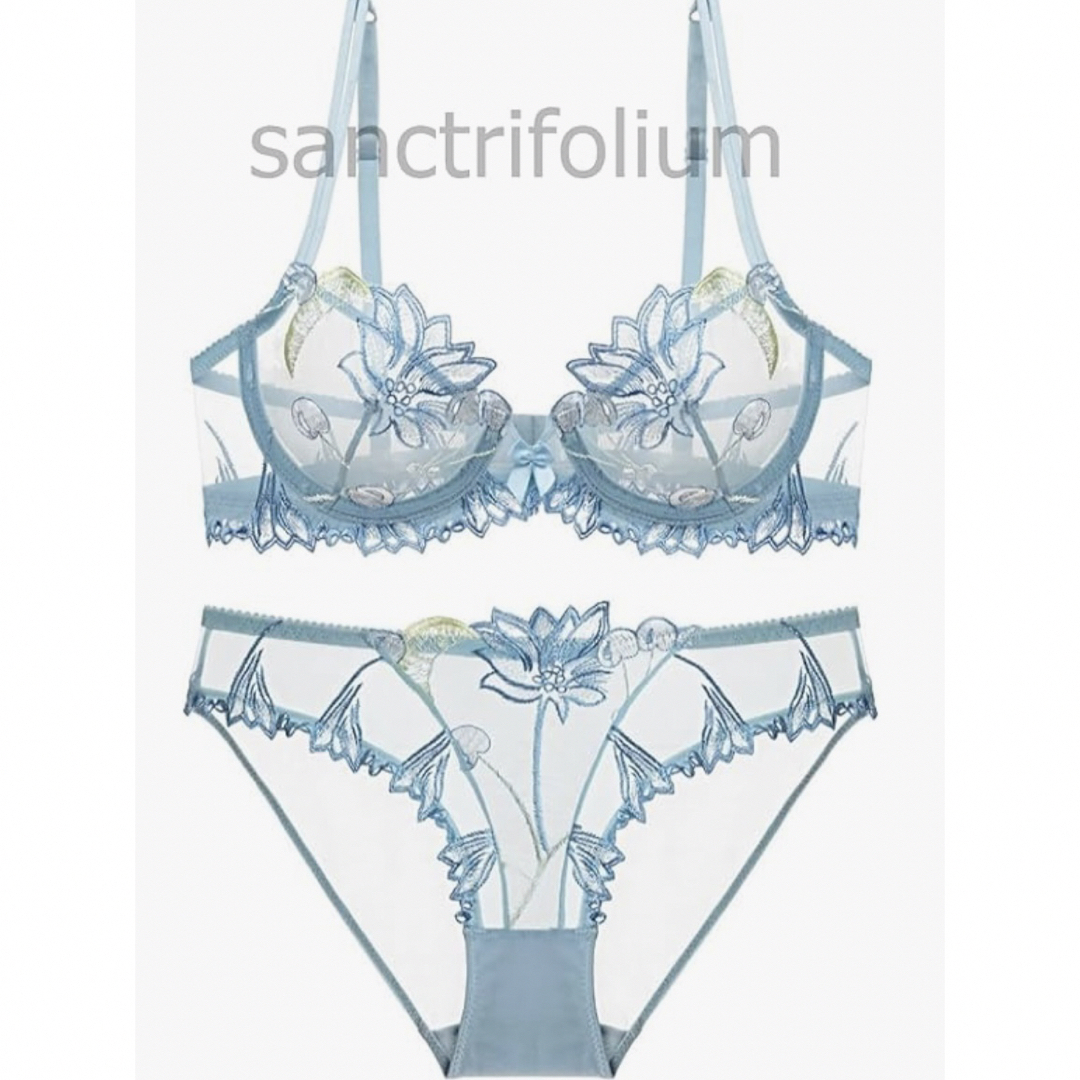 ✨大特価✨ブラジャー ショーツセット セクシー シースルー 花柄刺繍