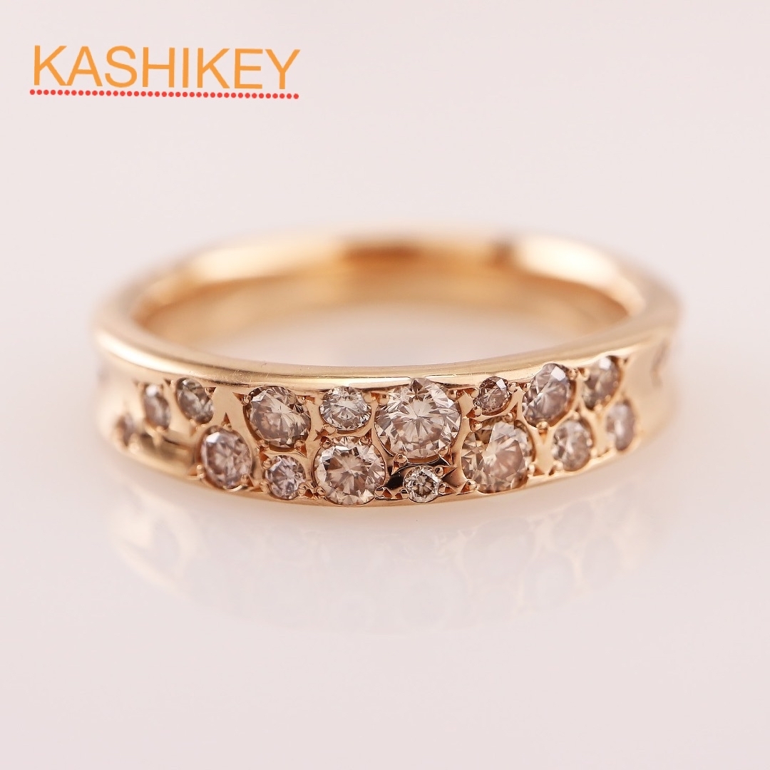 カシケイ＞ K18PG ブラウンダイヤ リング D0.62 #20の通販 by