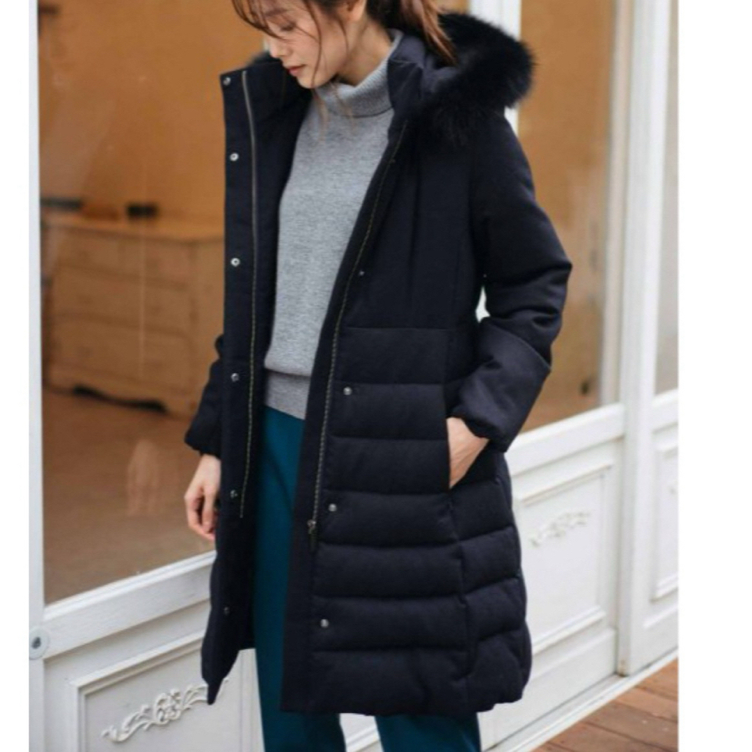 ANAYI - 美品✨ アナイ ダウンコート 36 濃紺ネイビーの通販 by m