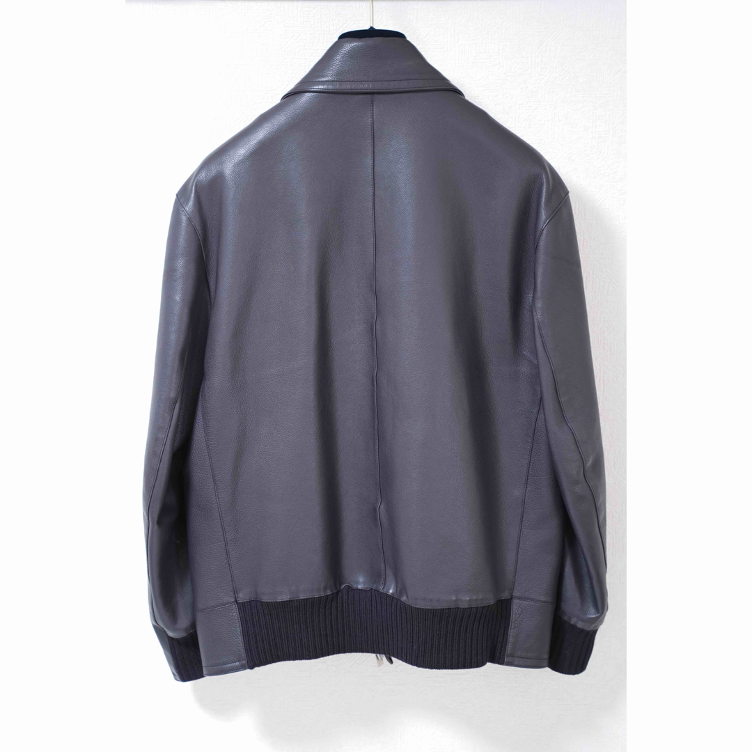 HERMES - HERMÈS エルメス レザーブルゾン 52 カーフ ジャケット