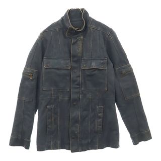 Dolce & Gabbana ネイビー シングルライダースジャケット 限定品 Dolce