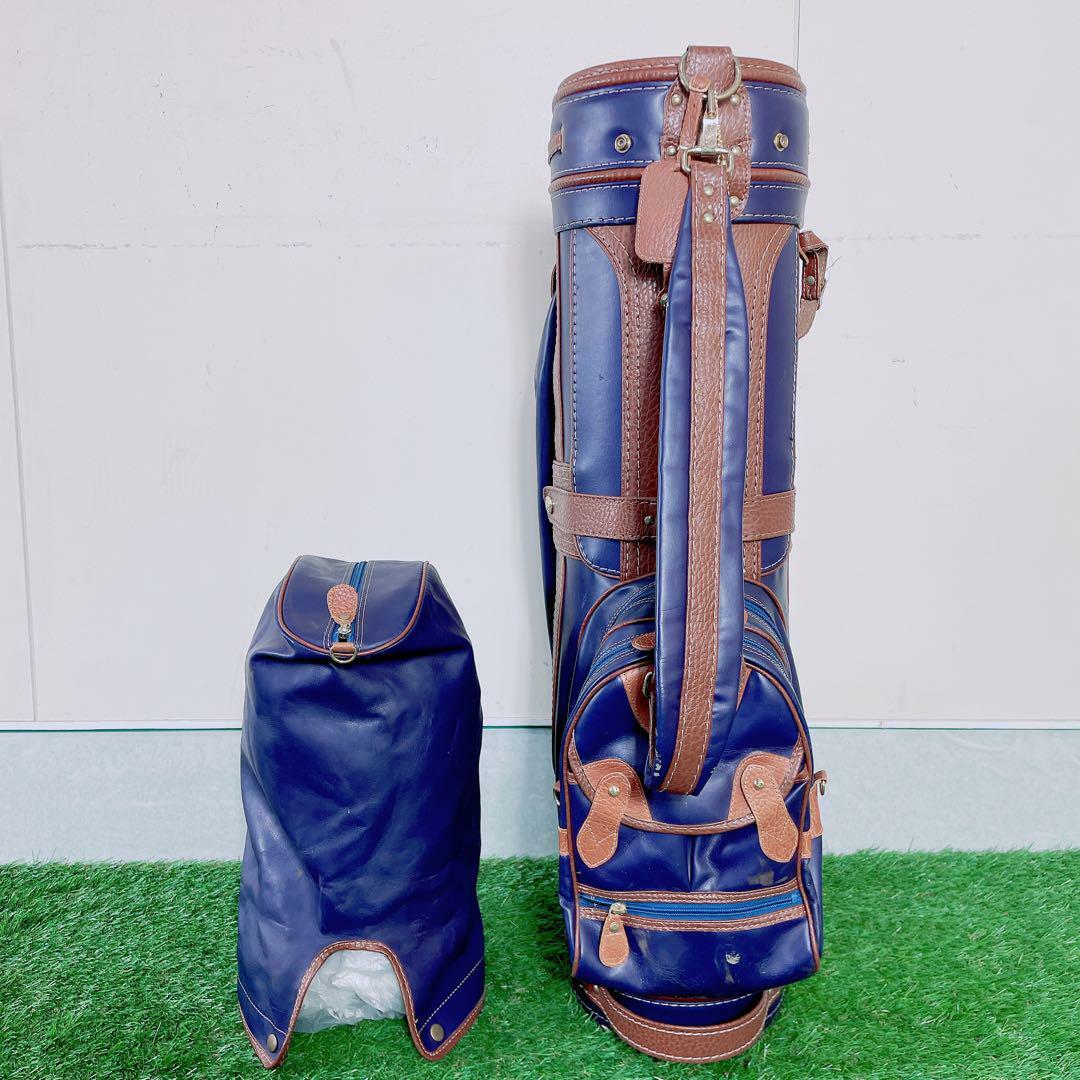 ゴルフ キャディバッグ ブルー Enrico エンリココベリ 8号 NT0593の