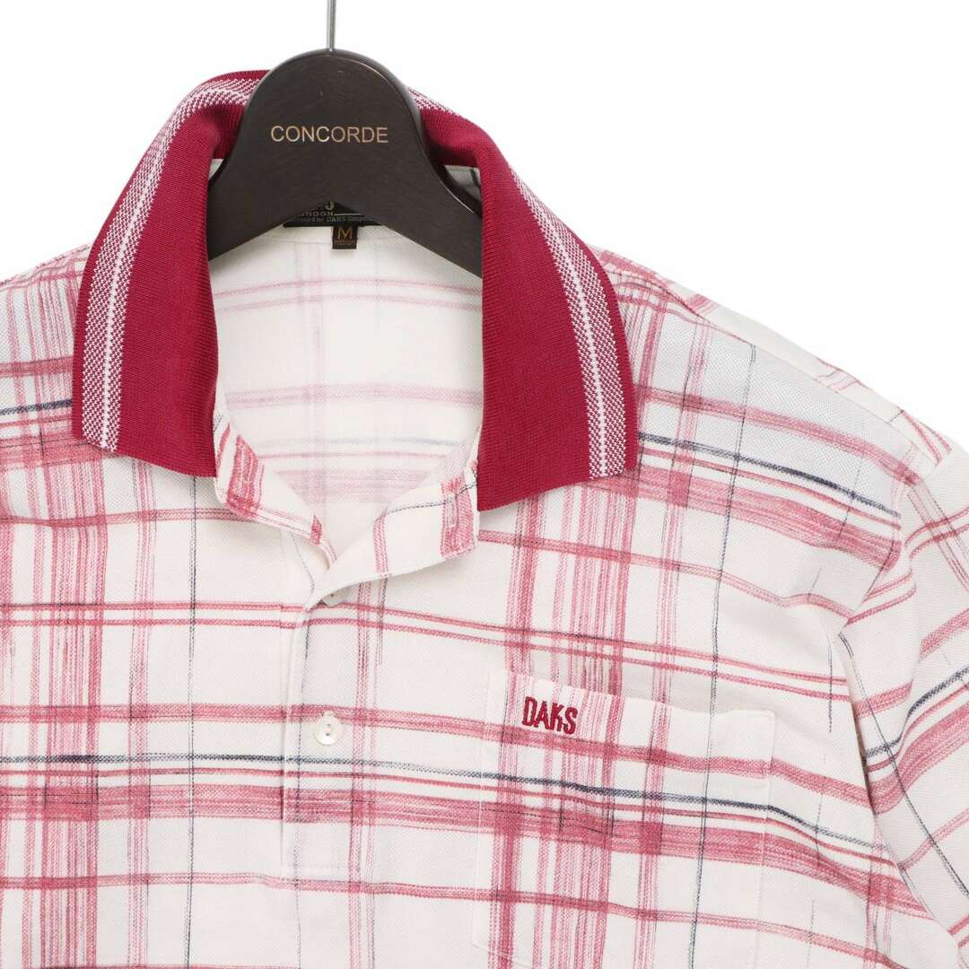 DAKS - DAKS GOLF ダックス ゴルフ 春夏☆ ロゴ刺繍 チェック 半袖