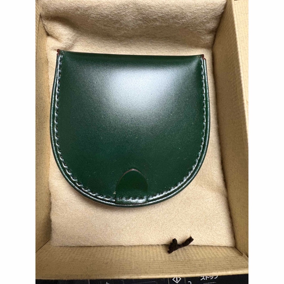 GANZO - ガンゾ GANZO コードバン 馬蹄形小銭入れ ダークグリーン 緑の