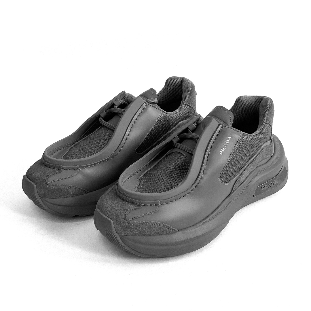 PRADA - 新品 PRADA プラダ システム スニーカー グレー 靴 27cmの通販