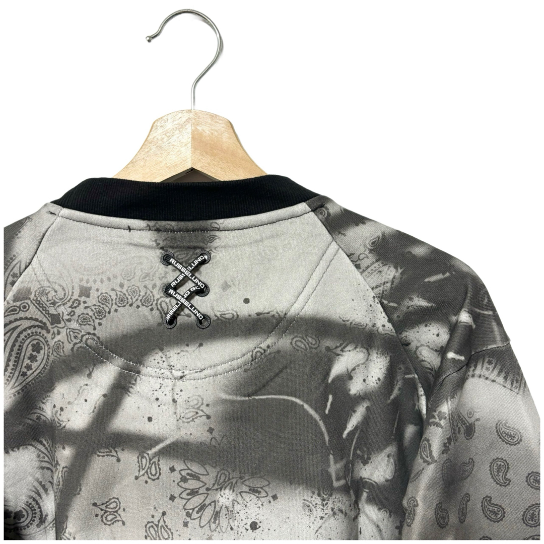 ラッセルノ ゴルフ クルーネック P.O スプレー ペイズリー ブラック M 4