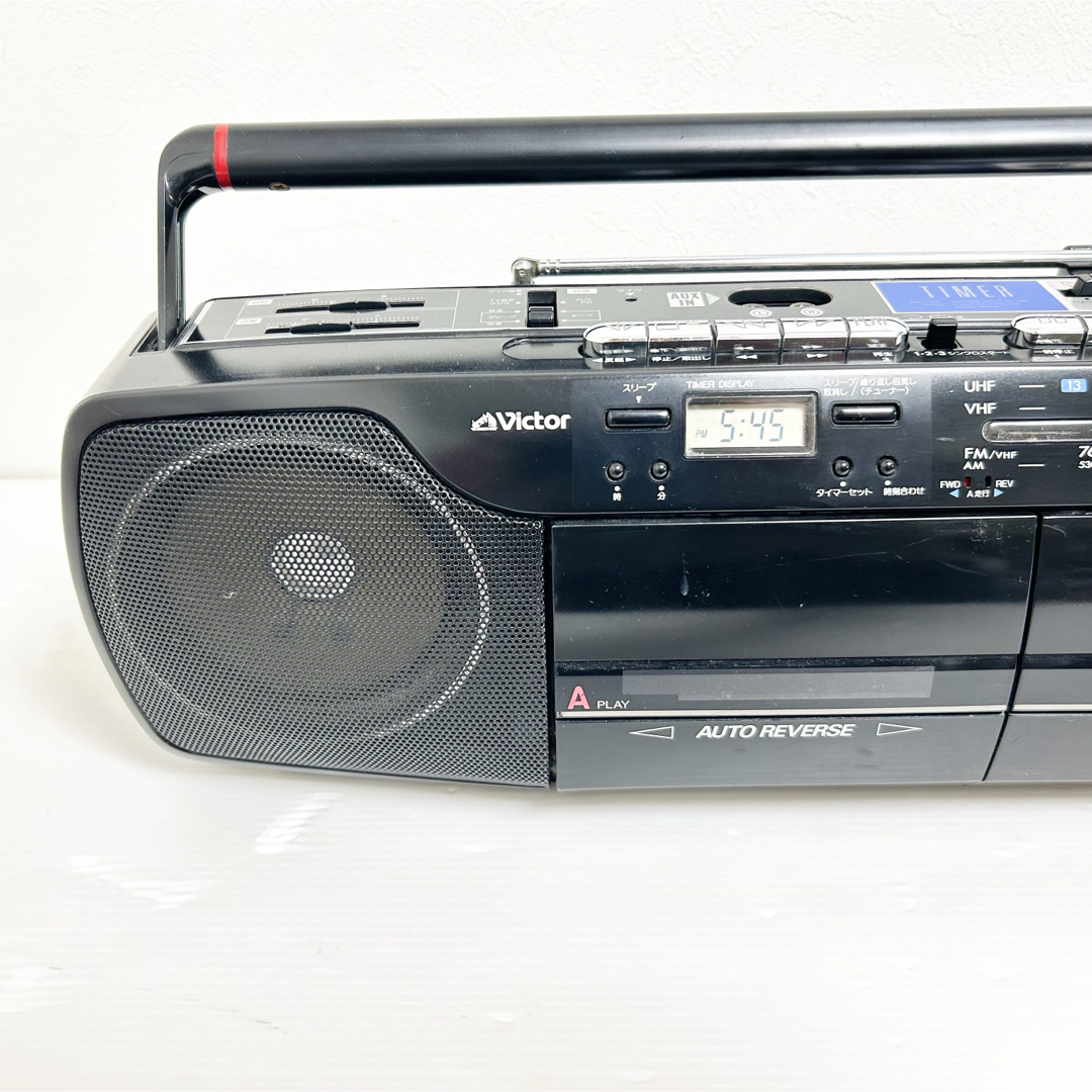 Victor - Victor ステレオラジカセ カセットプレーヤー RC-F3 ブラック