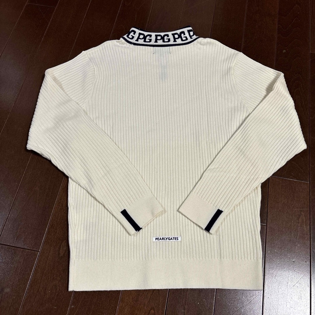 パーリーゲイツ ウールカシミヤ ボーダー柄ハイネックサイズ5 パーリー