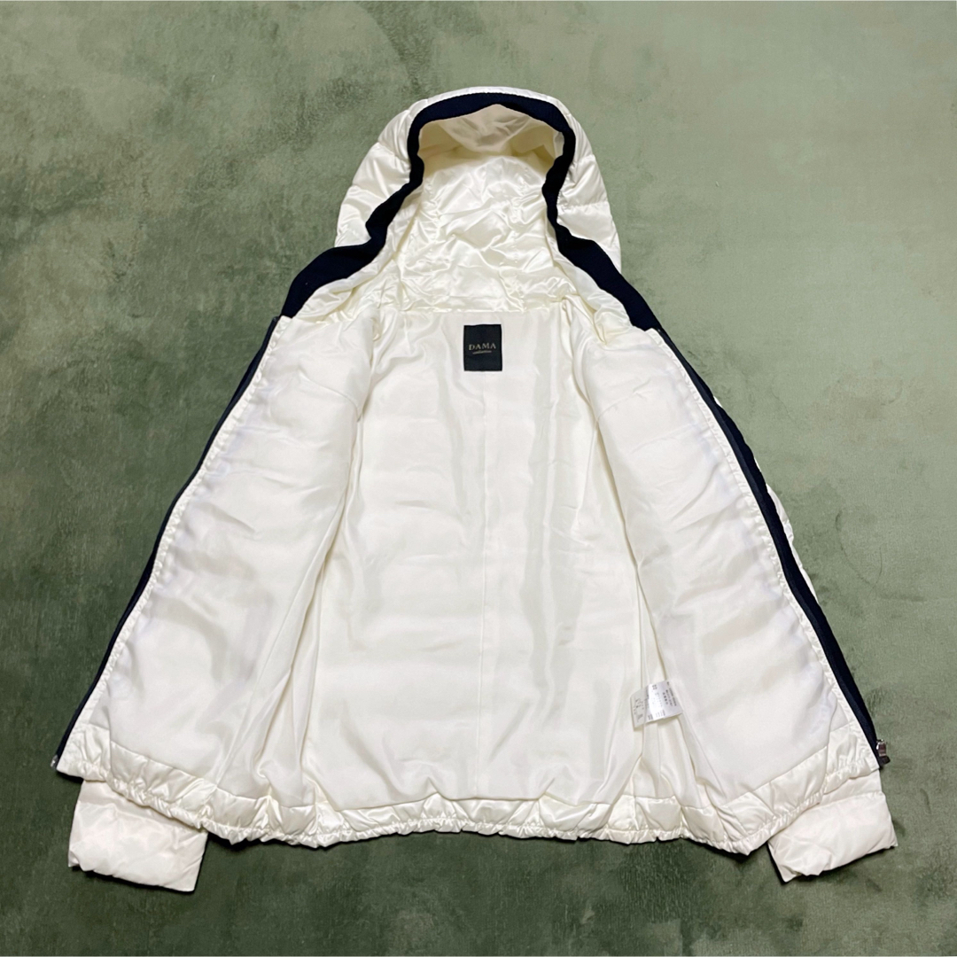 ダーマコレクション リブニット使い ダウンジャケット アウター Sサイズ 白