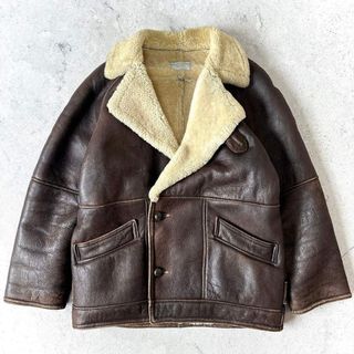 VINTAGE - ビンテージ 古着 短丈 レザー ボンバー フライトジャケット