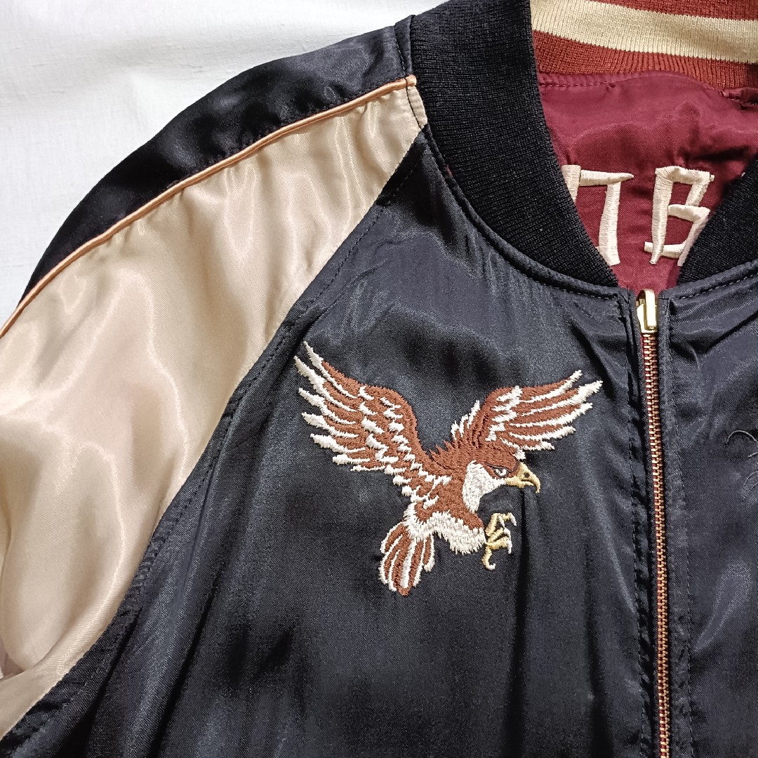 HOUSTON - ヒューストンスカジャン リバーシブル パンダ 富士山 龍 鷹