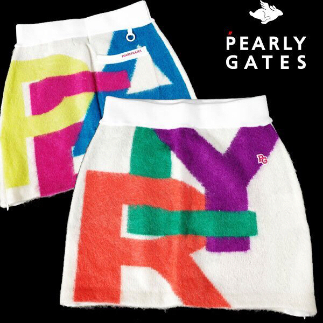 PEARLY GATES - 【PEARLY GATES】秋冬モヘヤ混 羊毛ニットスカート
