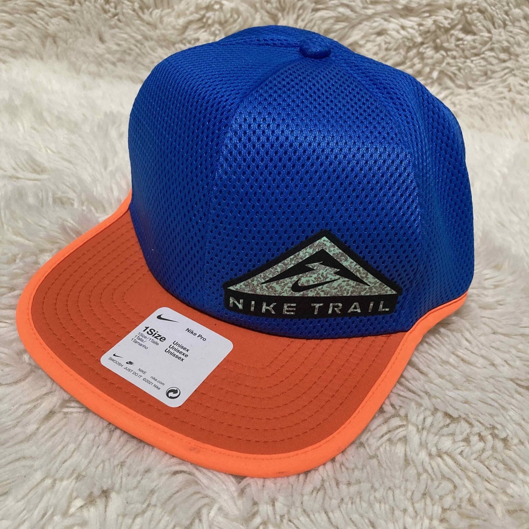 NIKE TRAIL メッシュ キャップ 青・オレンジ NIKE TRAIL メッシュ