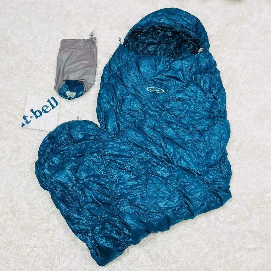 モンベル ダウンハガー800 #3 R/ZIP ブルー 保存袋あり mont bell